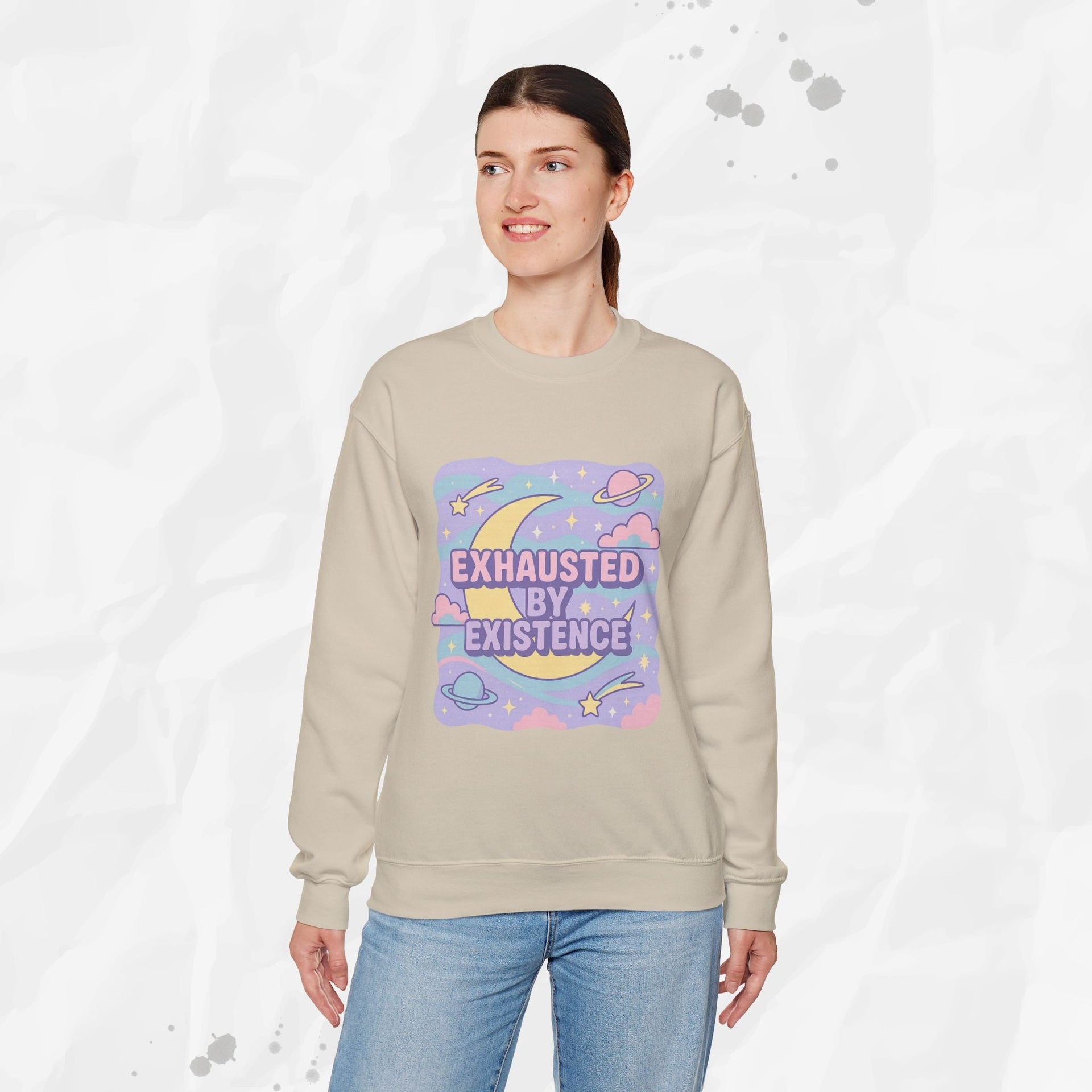 Exhausted by Existence - Crewneck Sweatshirt