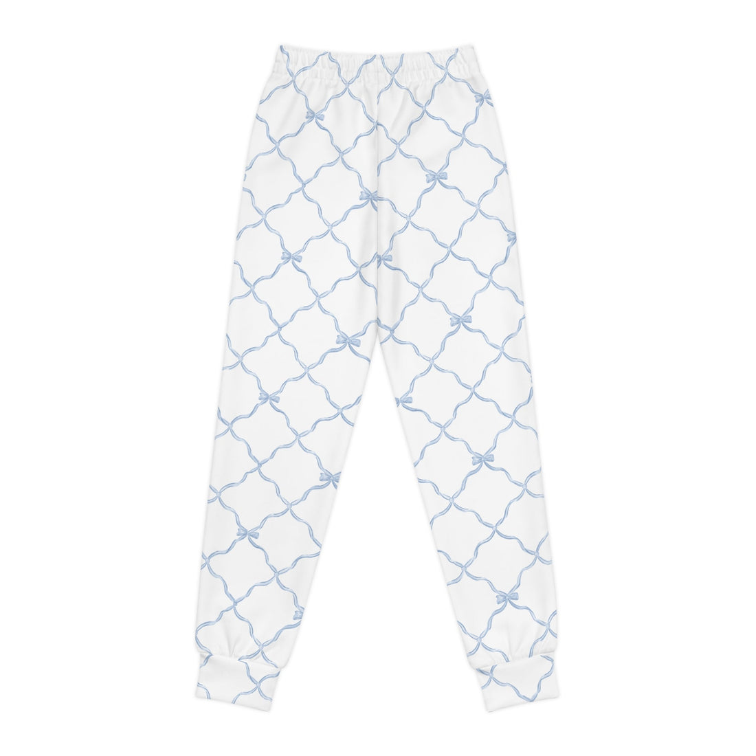 Youth Trellis Bow Print Joggers Comfortable Activewear Pants - Image 3