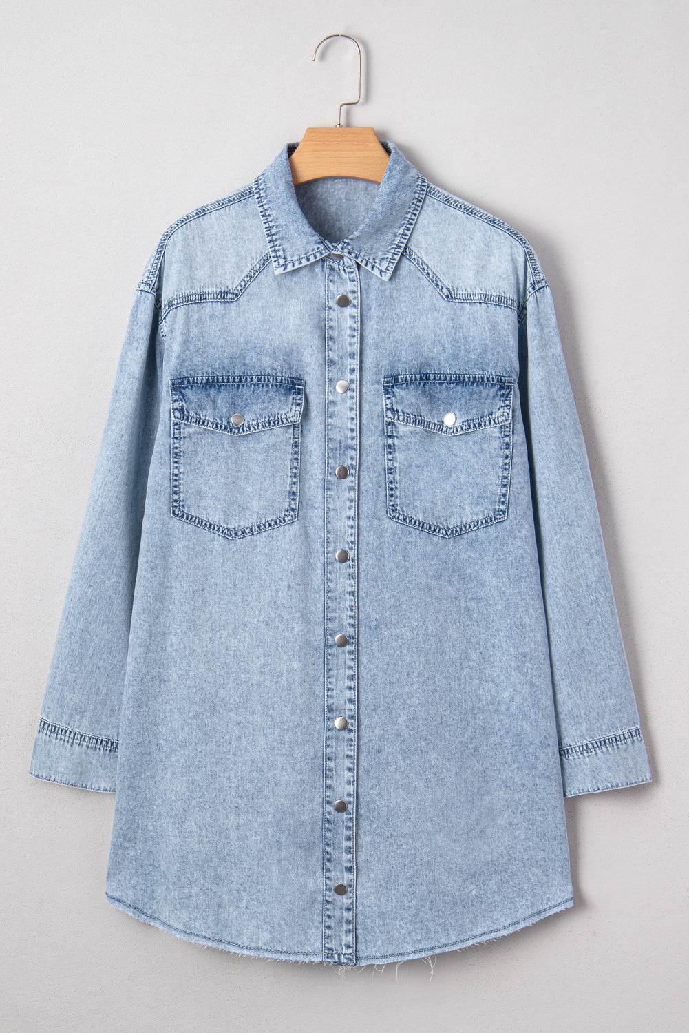 Takina Raw Hem Loose Shirt