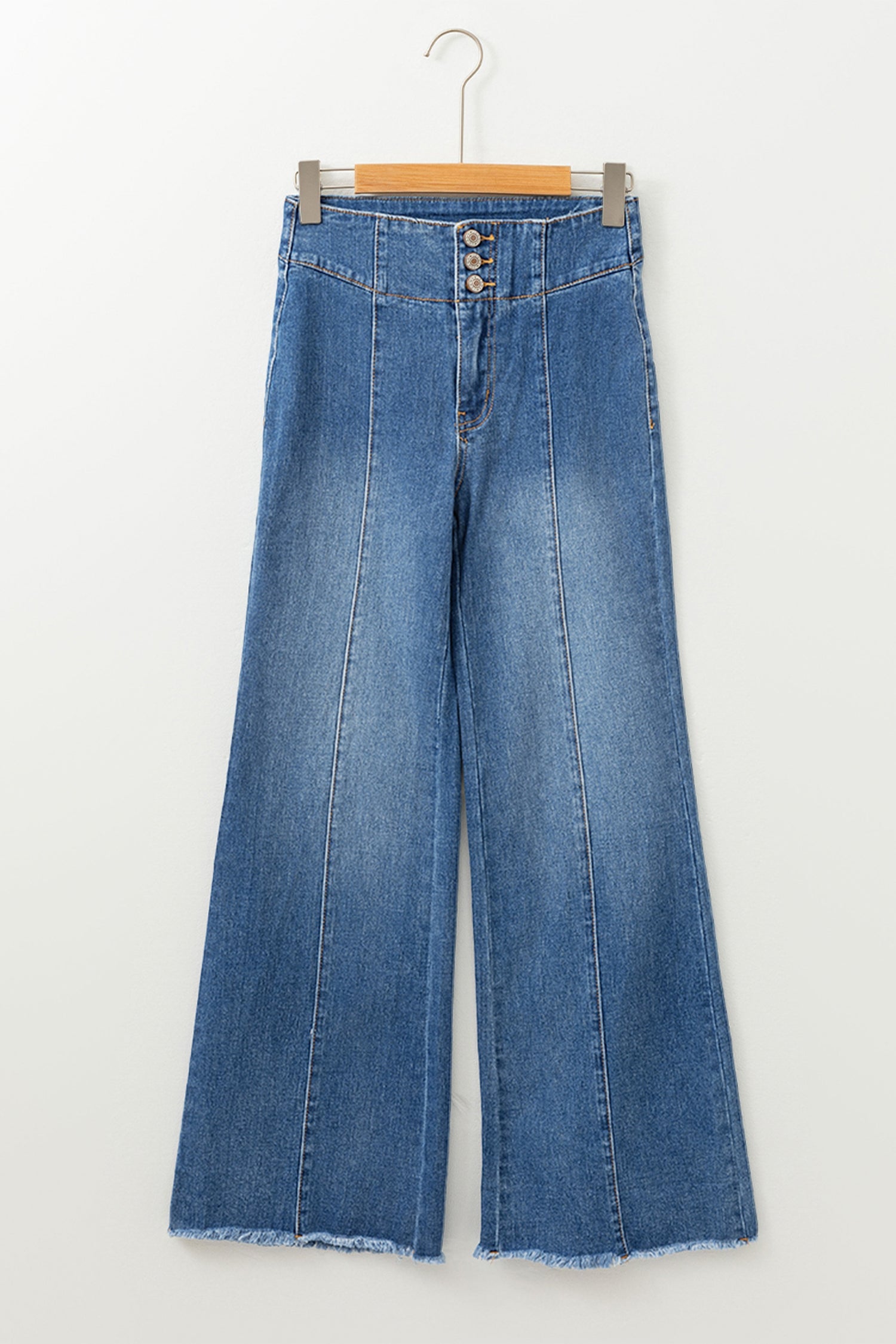 Jaylani Raw Hem Flare Jeans
