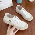 Women's Light Blue Canvas Platform Sneakers with Thick Sole - Image 7