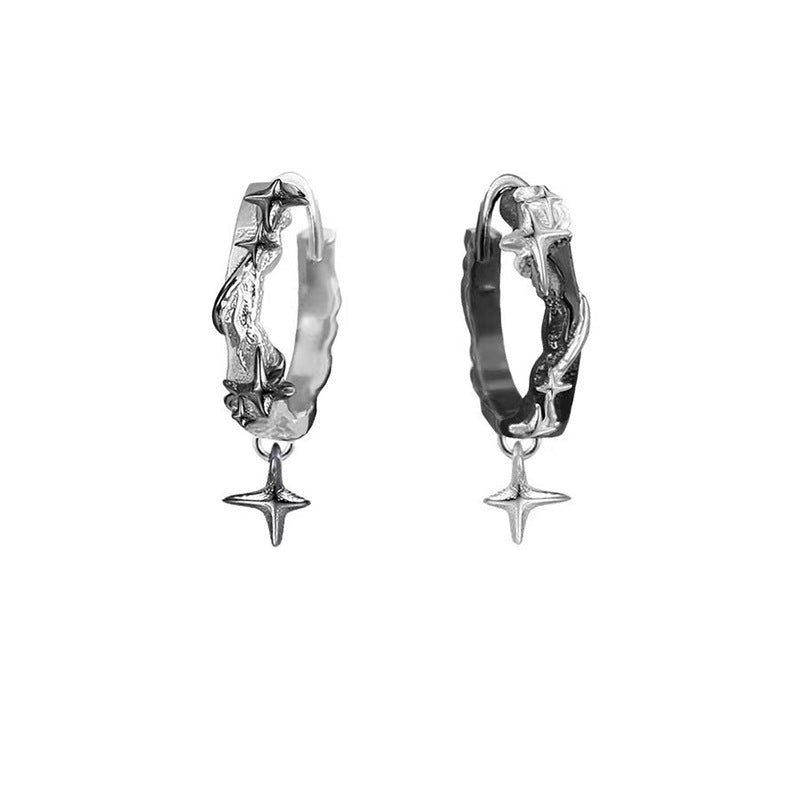 Cool-style Asymmetric Unisex Star Stud Earrings
