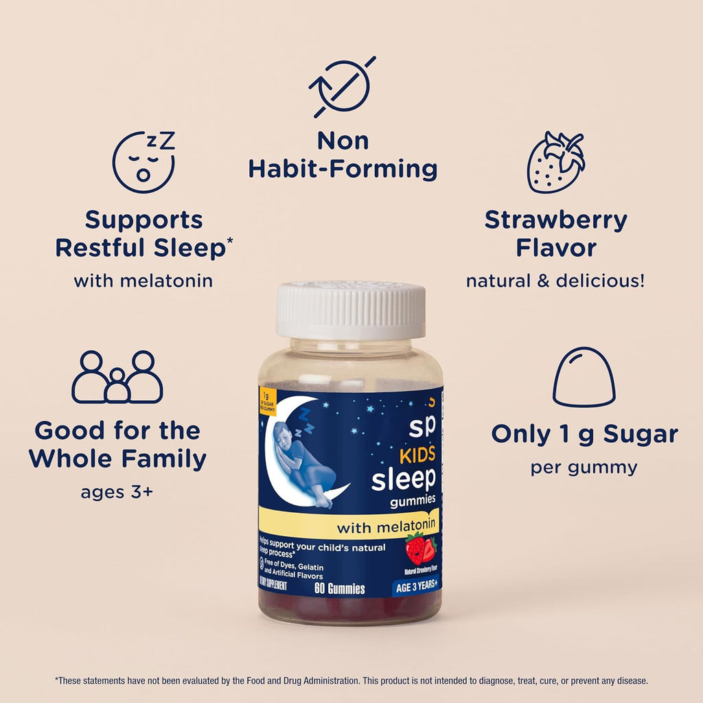 Childrens Melatonin Gummies Strawberry Flavor Functional Gummies