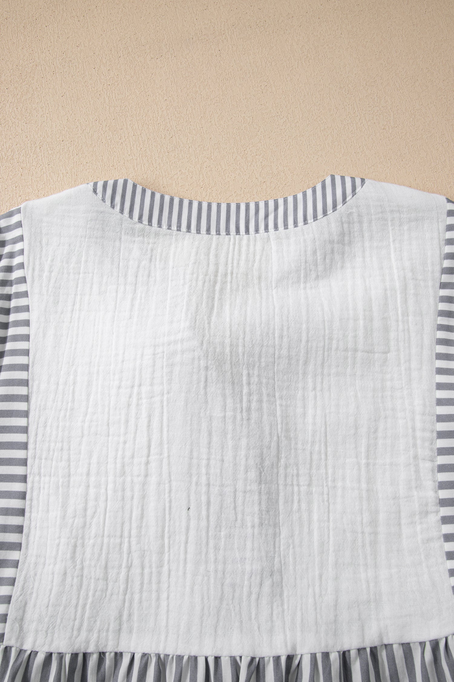 Zahra Striped Cotton Babydoll Blouse with Bracelet Sleeves