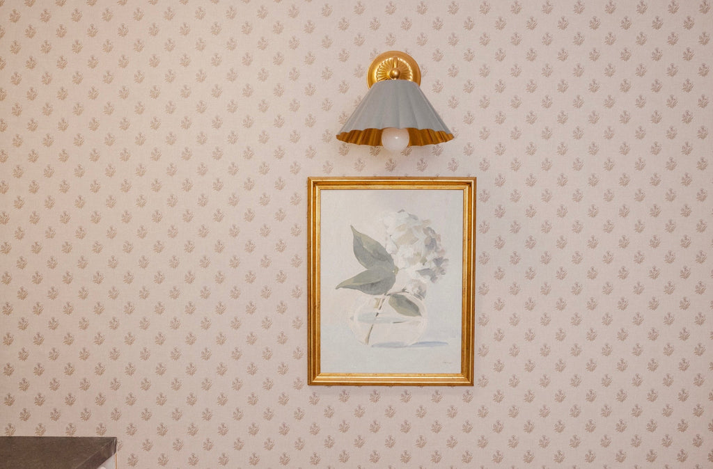 Mulberry Court Floral Removable Wallpaper in Beige and Brown