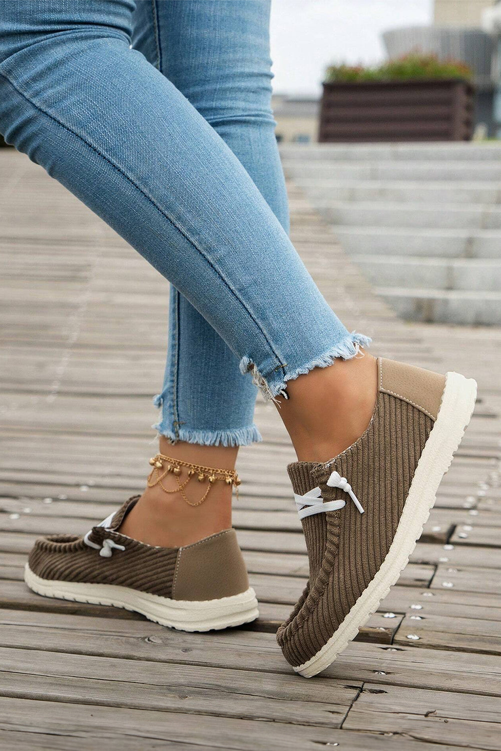 White Lace Up Casual Shoes