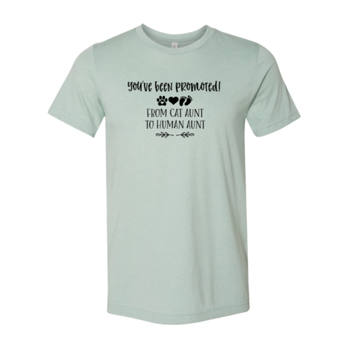 You've Been Promoted Cat Aunt to Human Aunt Lavender T-Shirt - Image 6