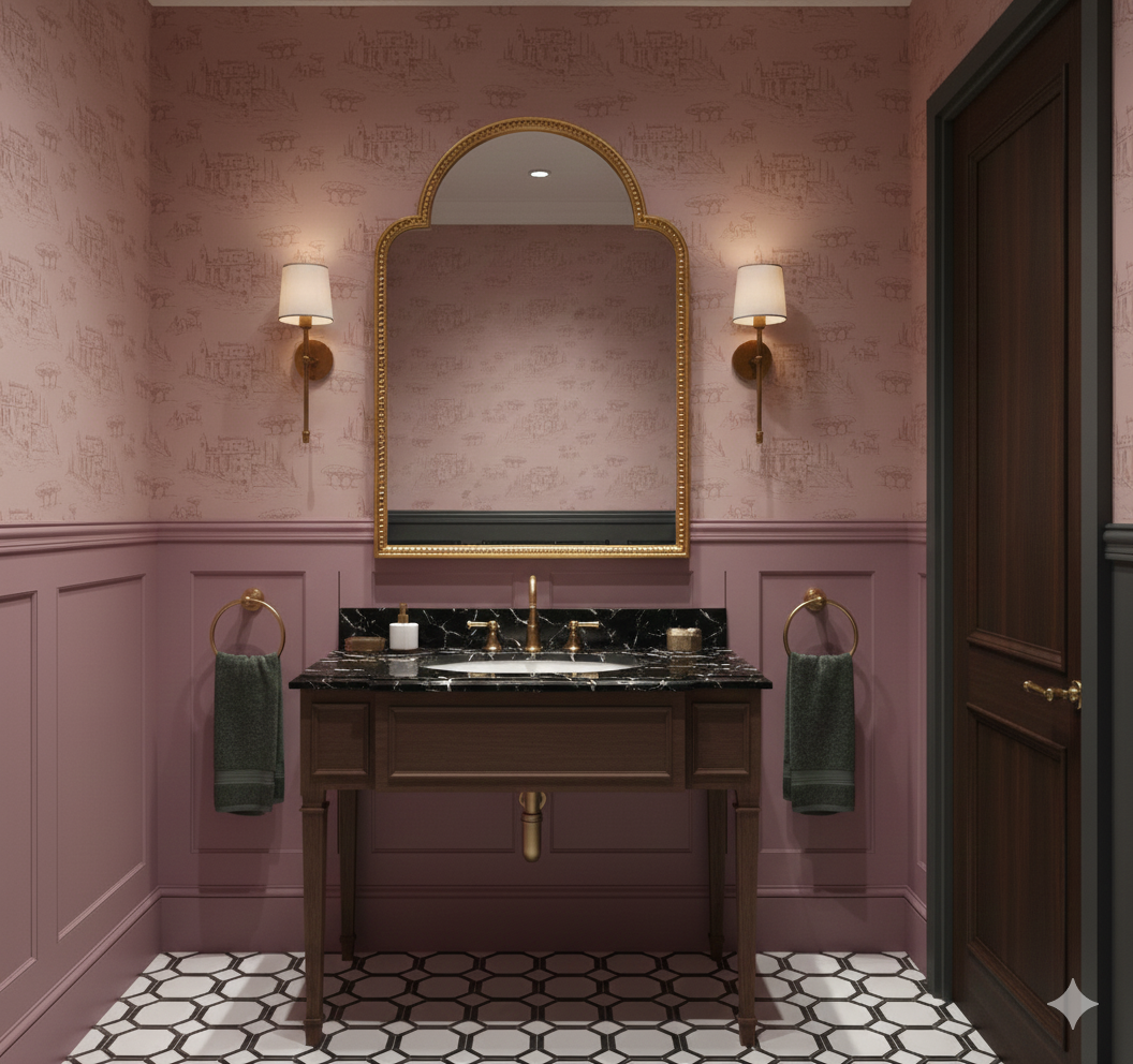 Diana Removable Wallpaper in Pink, Cream and Blue