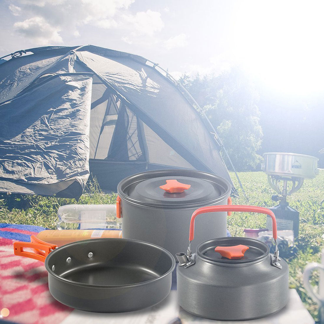 Outdoor Cooking Pot Set for Hiking and Camping