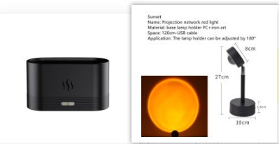 Modern LED Flame Aroma Diffuser & Ultrasonic Mist Humidifier