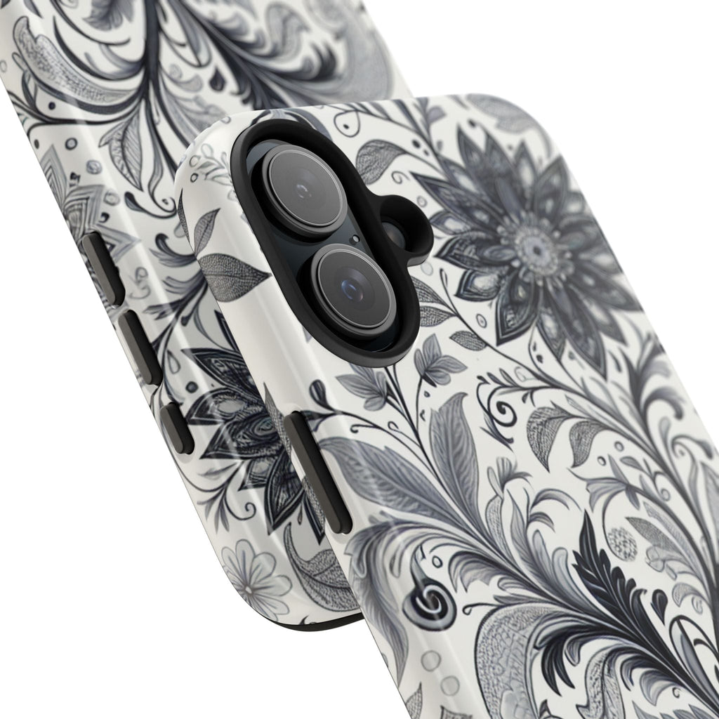 Floral Tough Phone Cases, Durable Phone Cover, Stylish Floral Design, Gift for Her, Trendy Tech Accessories, Birthday Present