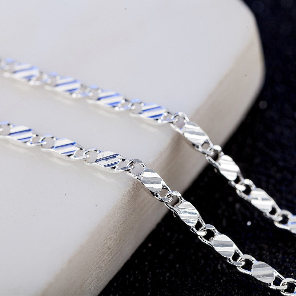 Fashion Short Gold Plated 2mm Flat Chain