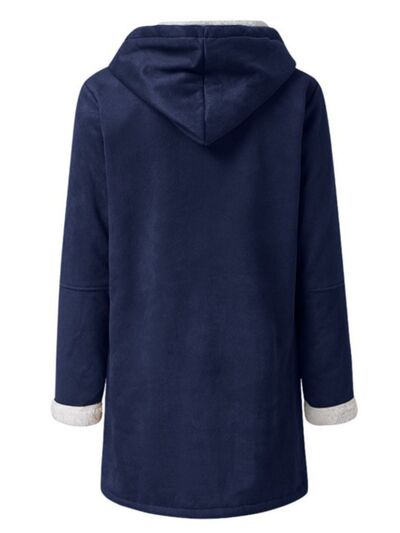 Women's Long Sleeve Hooded Toggle Jacket with Pockets