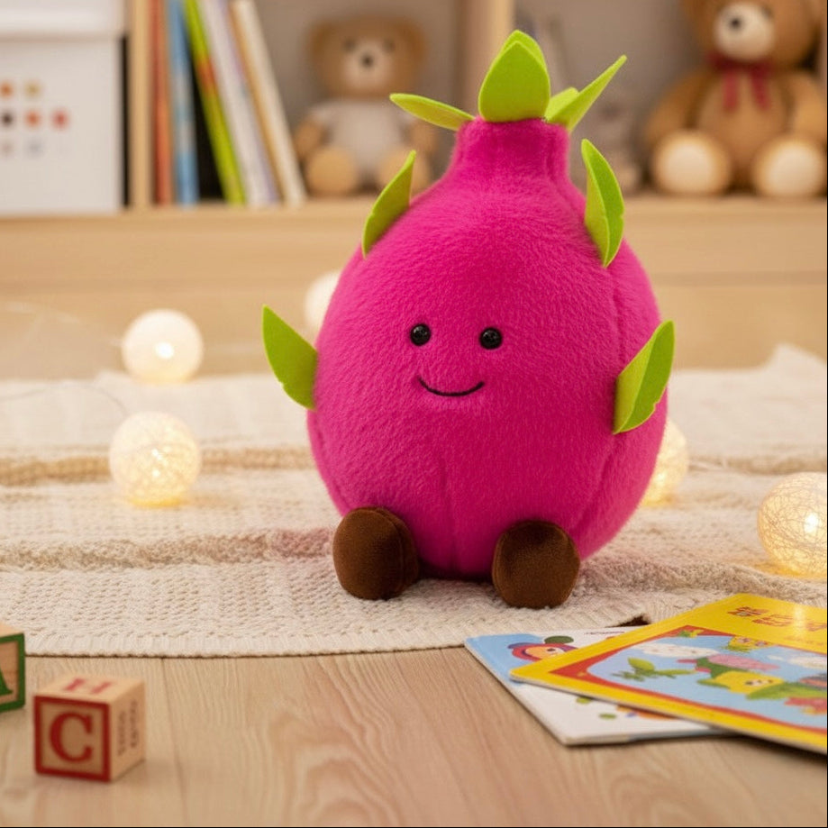 Pink Dragon Fruit Plush Toy | Soft & Cuddly Stuffed Animal