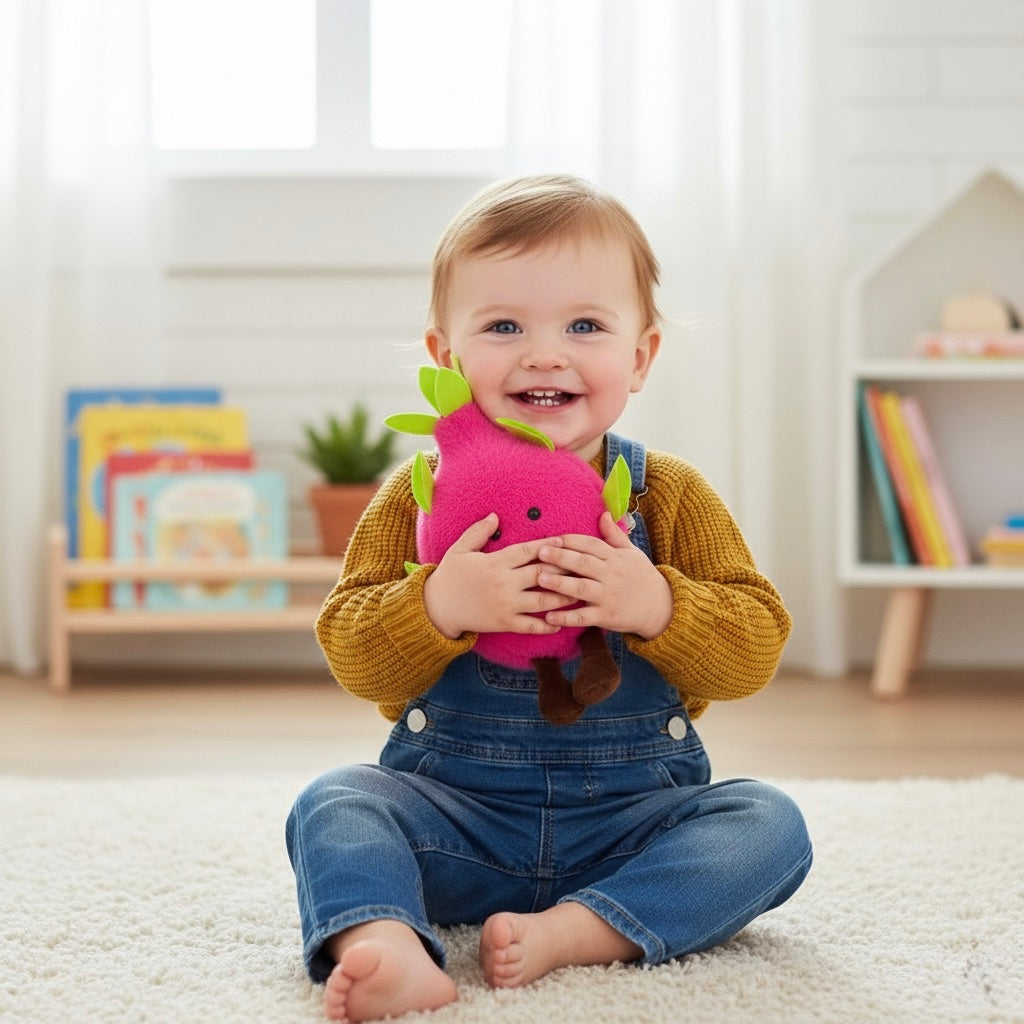 Pink Dragon Fruit Plush Toy | Soft & Cuddly Stuffed Animal