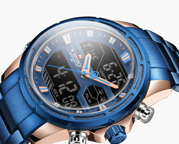 Men's Waterproof Analog Digital Multifunction Business Watch
