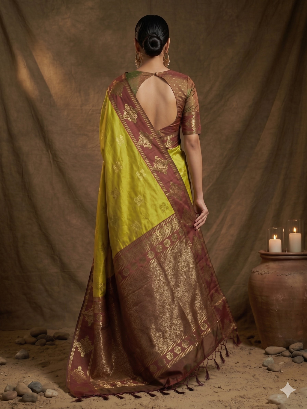 Mustard Soft Silk Saree with Matching Blouse Piece