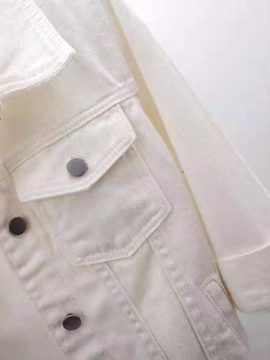 Women's Bright Yellow Cropped Button-Down Trucker Jacket - Image 19