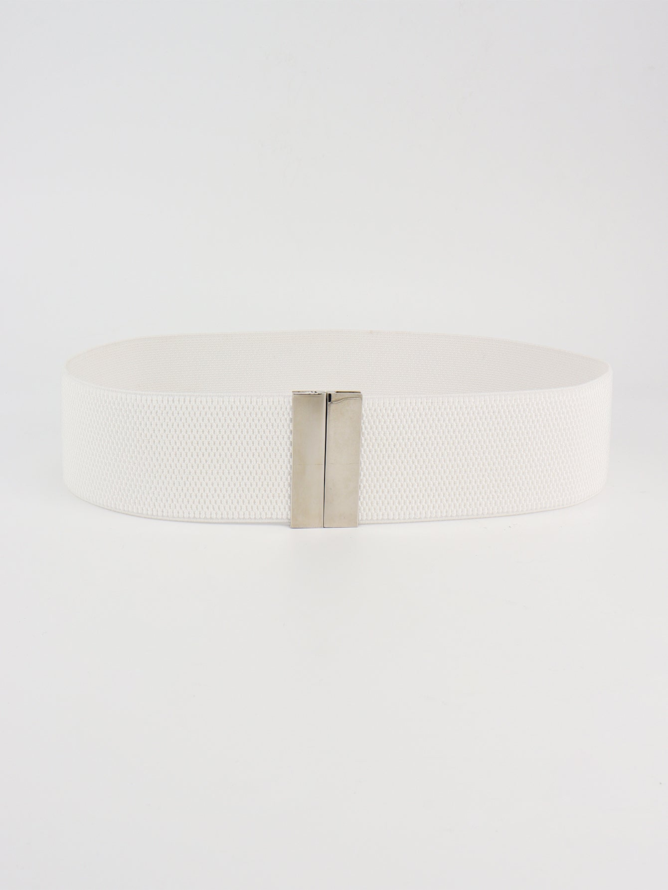 Alloy Buckle Elastic Belt - Stretch Waist Belt Women