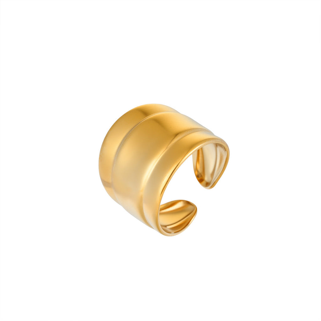 Factory Direct Source Hot Sale Stainless Steel Ring For Women, Vacuum Plating Luxury Minimalist Commuter Fashion Finger Jewelry