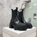 Women's Black Platform Chelsea Boots - Height Increasing Style - Image 2