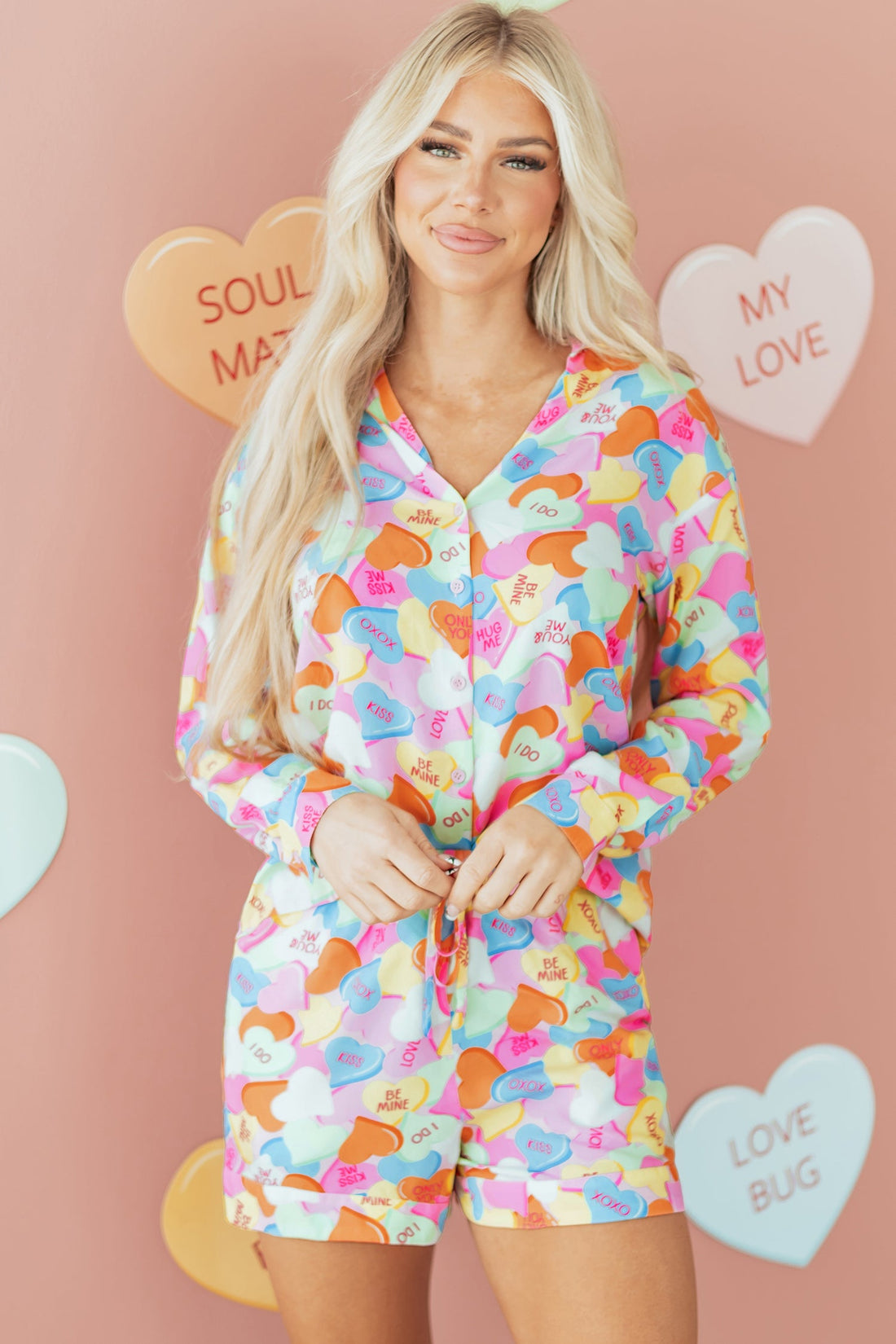 Remi Heart Collared Tunic Shirt