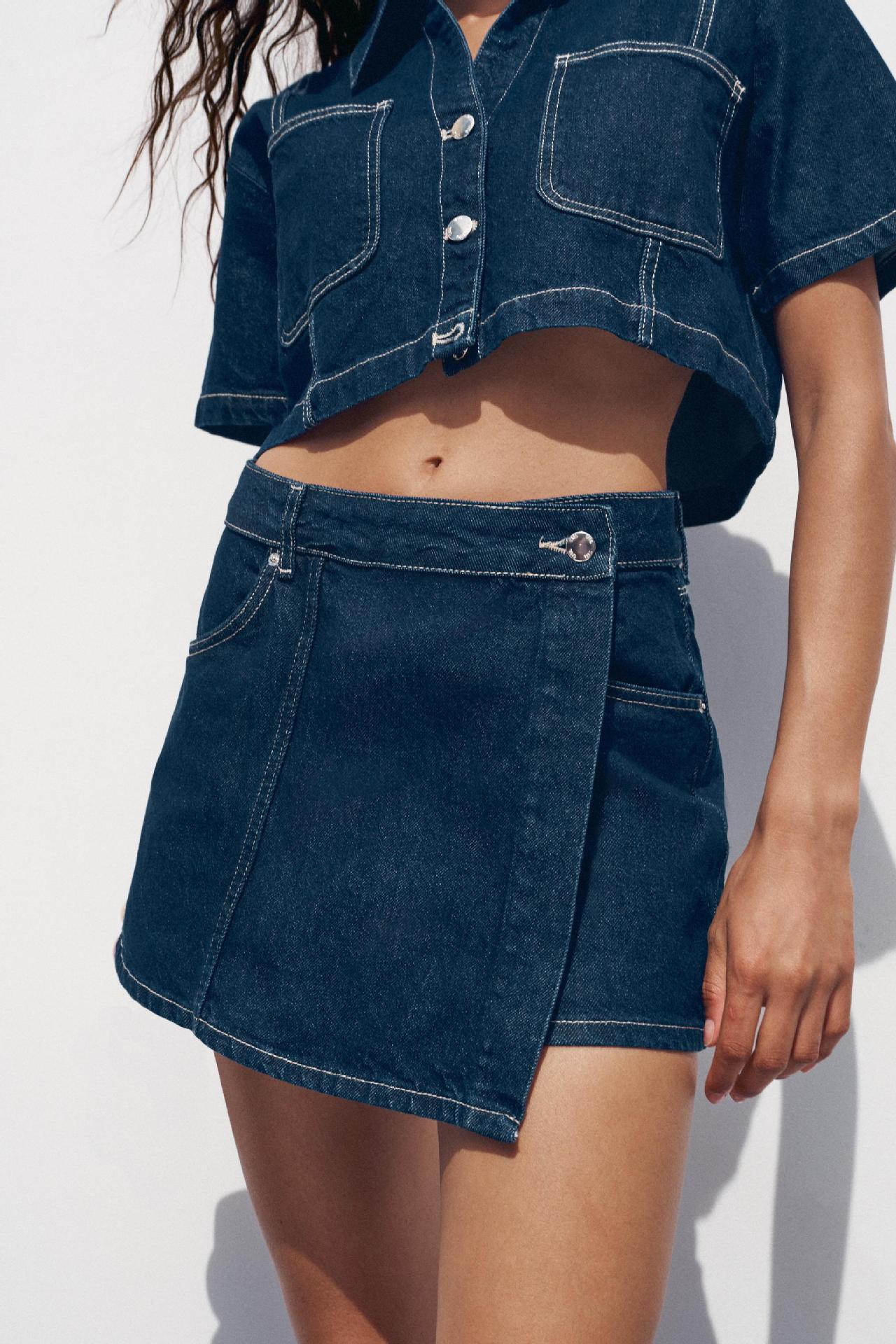 Women's Loose Denim Shirt-Dress & Pants Two-Piece Set
