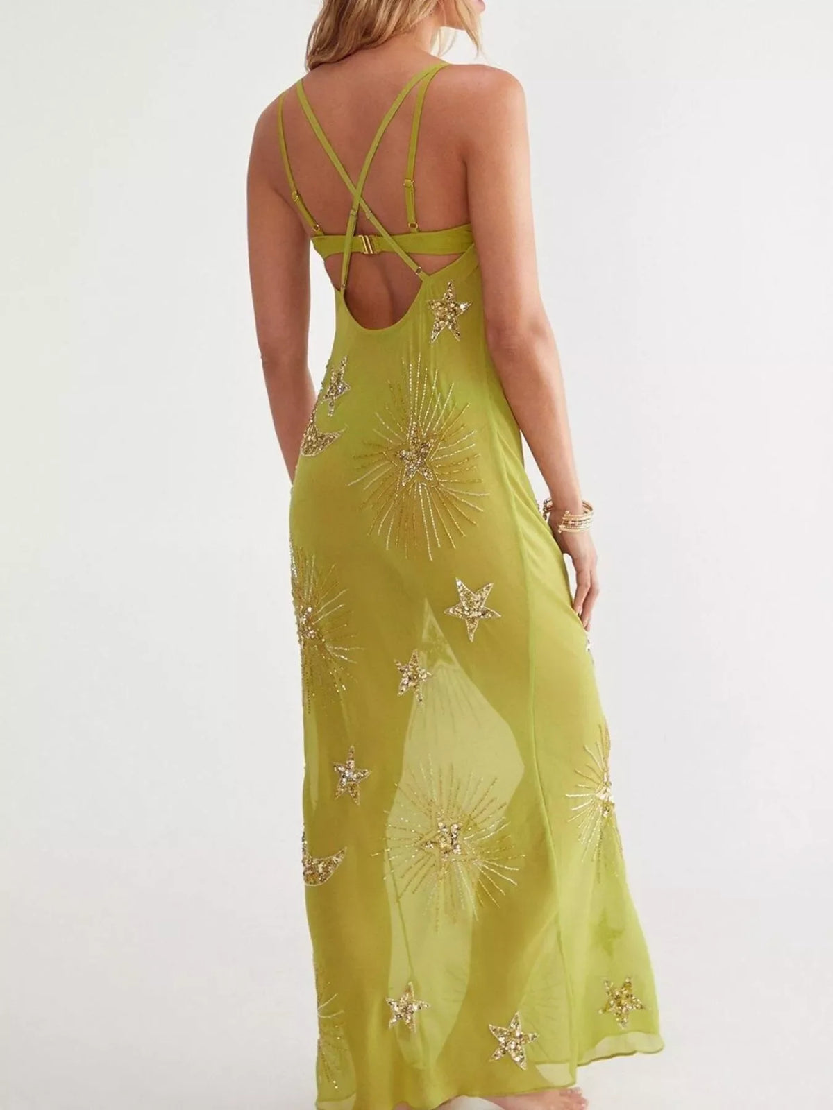 Cowl Neck Maxi Cami Dress