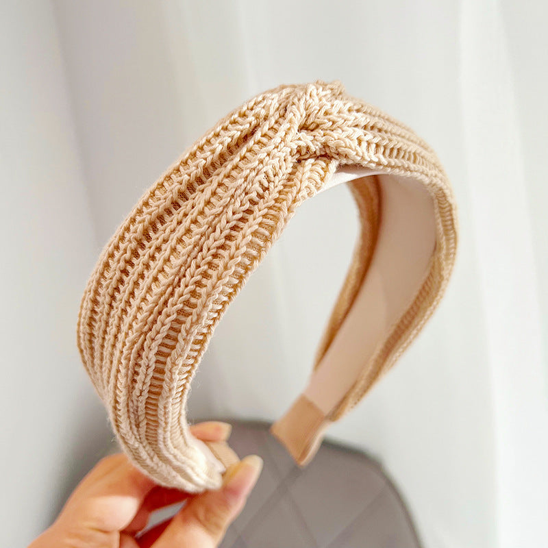 Wool Knit Wide Headband - Stylish Twisted Hair Accessory for Women - Image 9