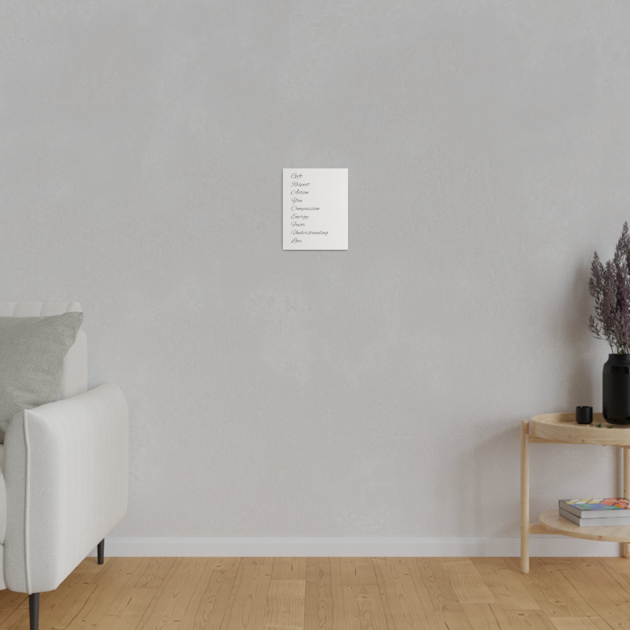 Minimalist Matte Canvas Wall Art, Stretched Black and White Decor