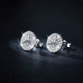 S925 Sterling Silver Moissanite Star Stud Earrings Pave Jewelry