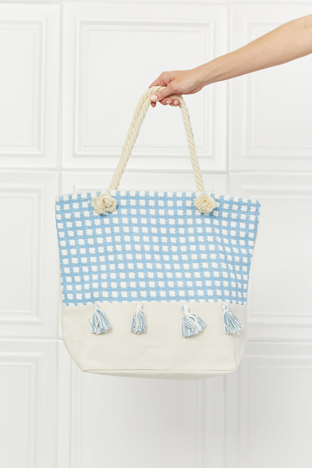 Justin Taylor Picnic Date Tassel Tote Bag - Nautical