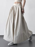 Pleated Linen Maxi Skirt