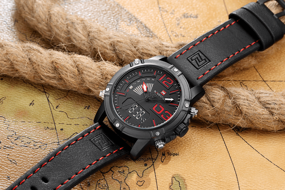 Multifunction Digital Analog Sports Watch with Alarm & Stopwatch
