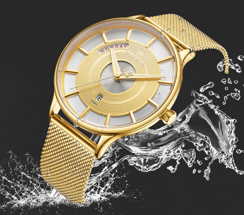 Minimalist Stainless Steel Analog Quartz Watch for Men