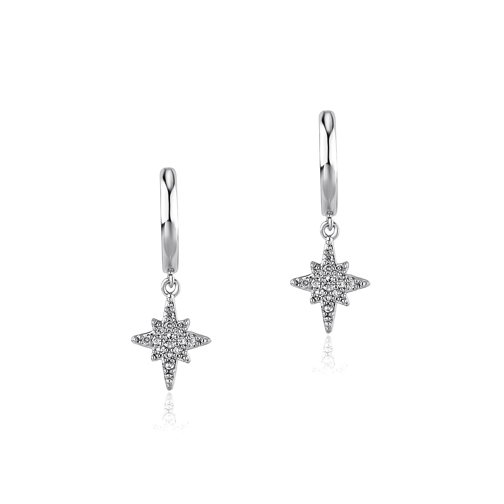 Close-set Zircon Cool Temperament Earrings