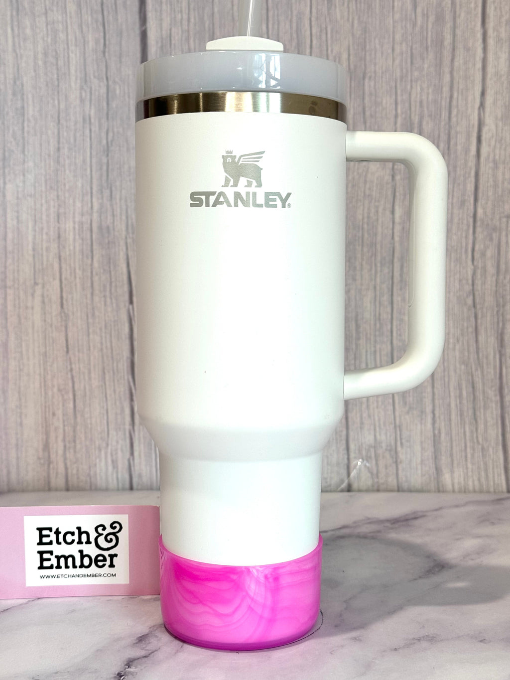Clear Marble Tinted Hot Pink  Boot