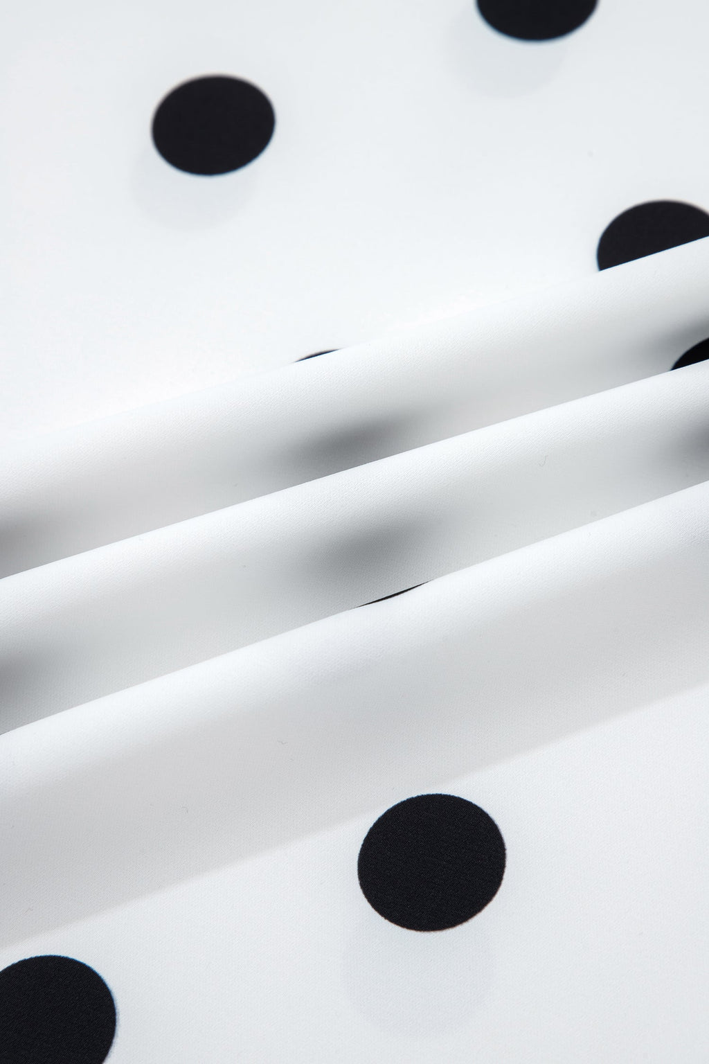 Polka Dot Frilled Long Sleeve Blouse | Crew Neck