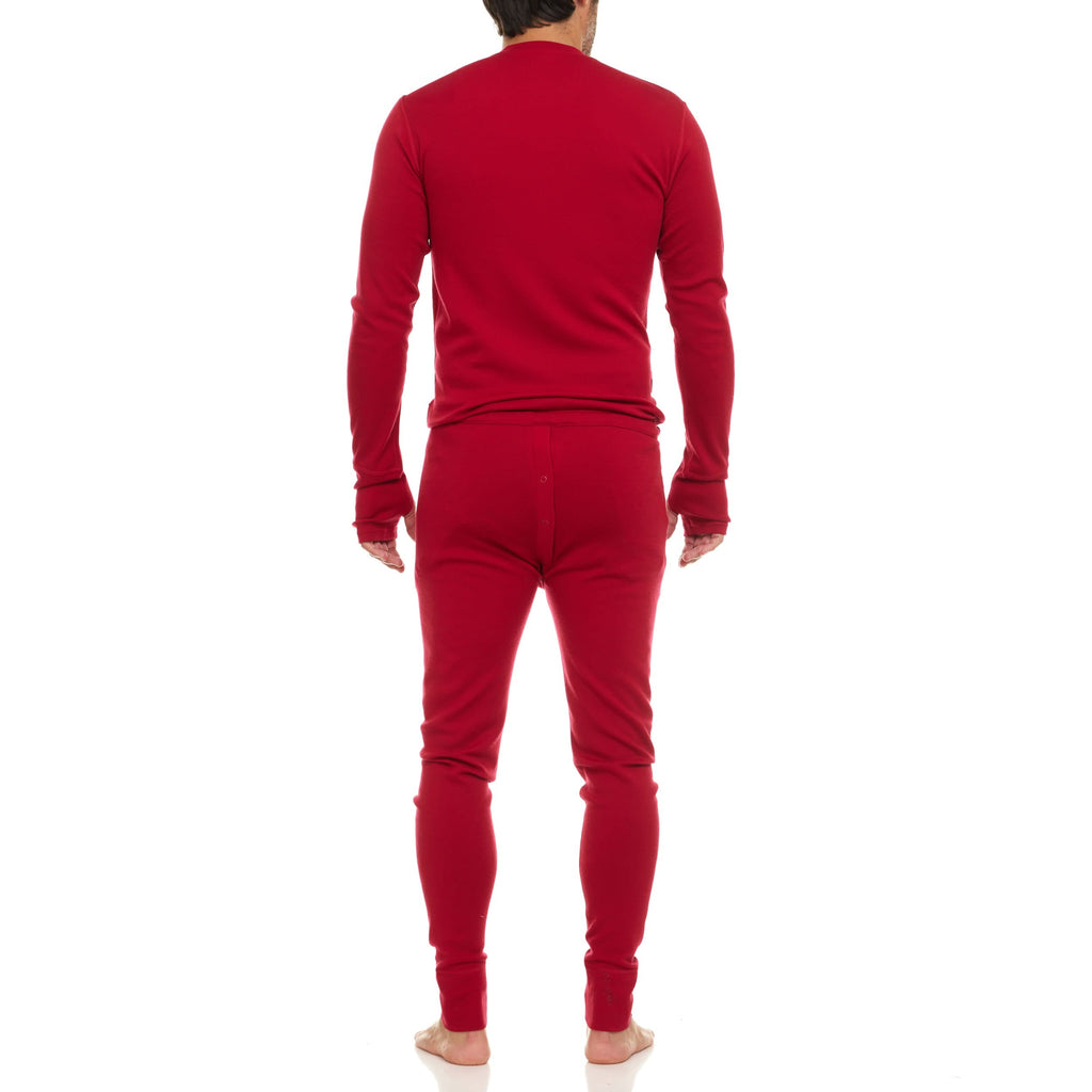 Midweight Merino Wool Union Suit - Men's Classic One-Piece Loungewear