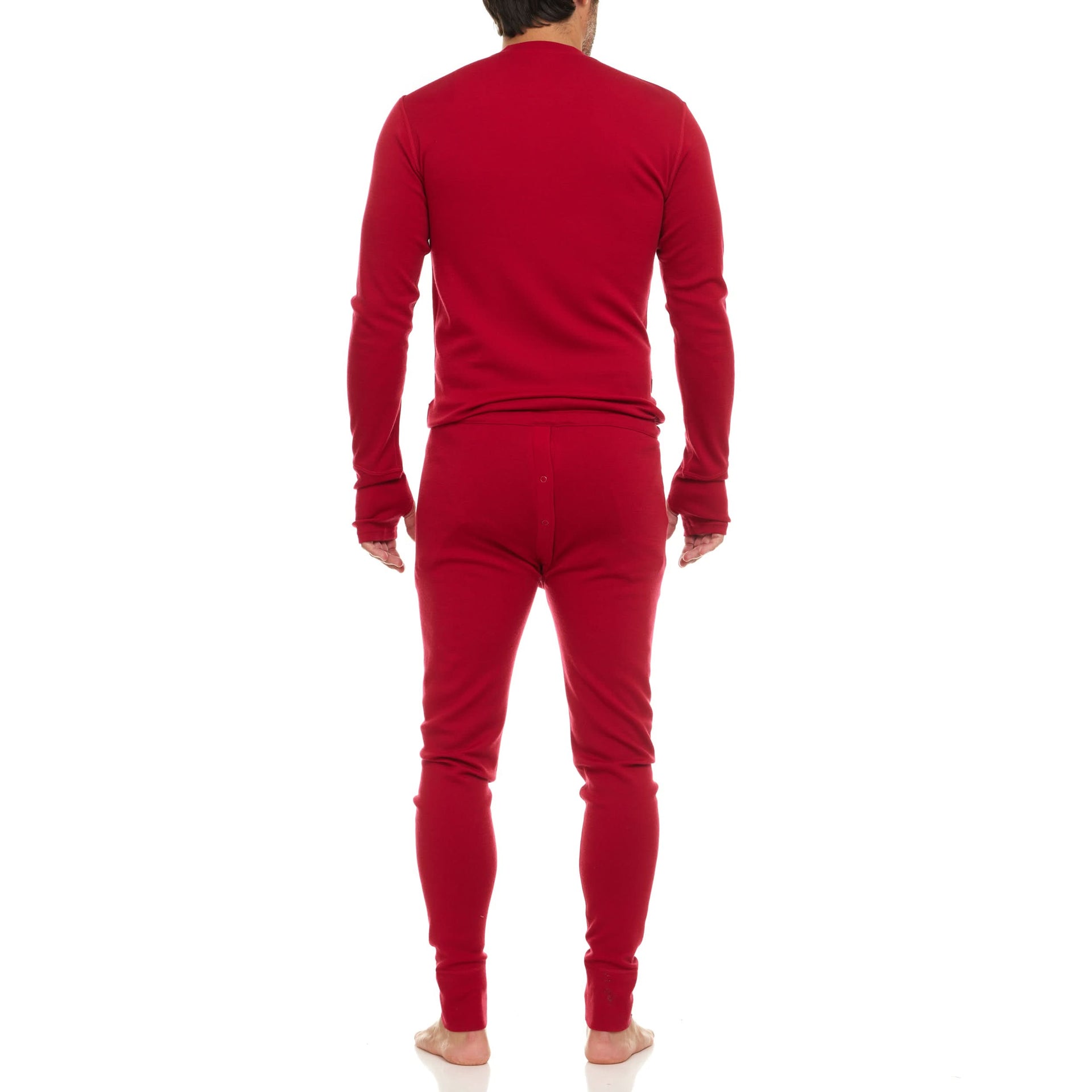 Midweight Merino Wool Union Suit - Men's Classic One-Piece Loungewear