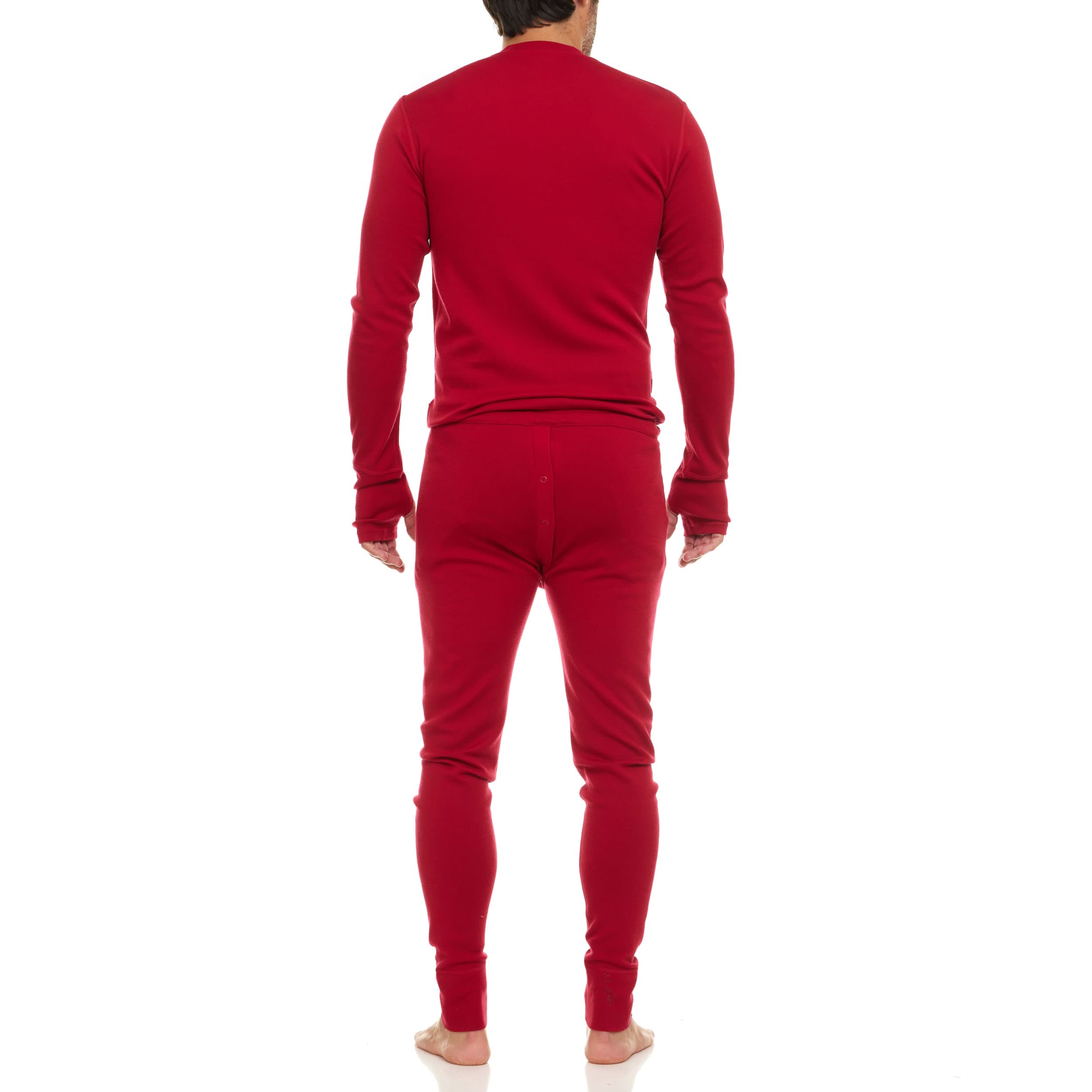 Midweight Merino Wool Union Suit - Men's Classic One-Piece Loungewear
