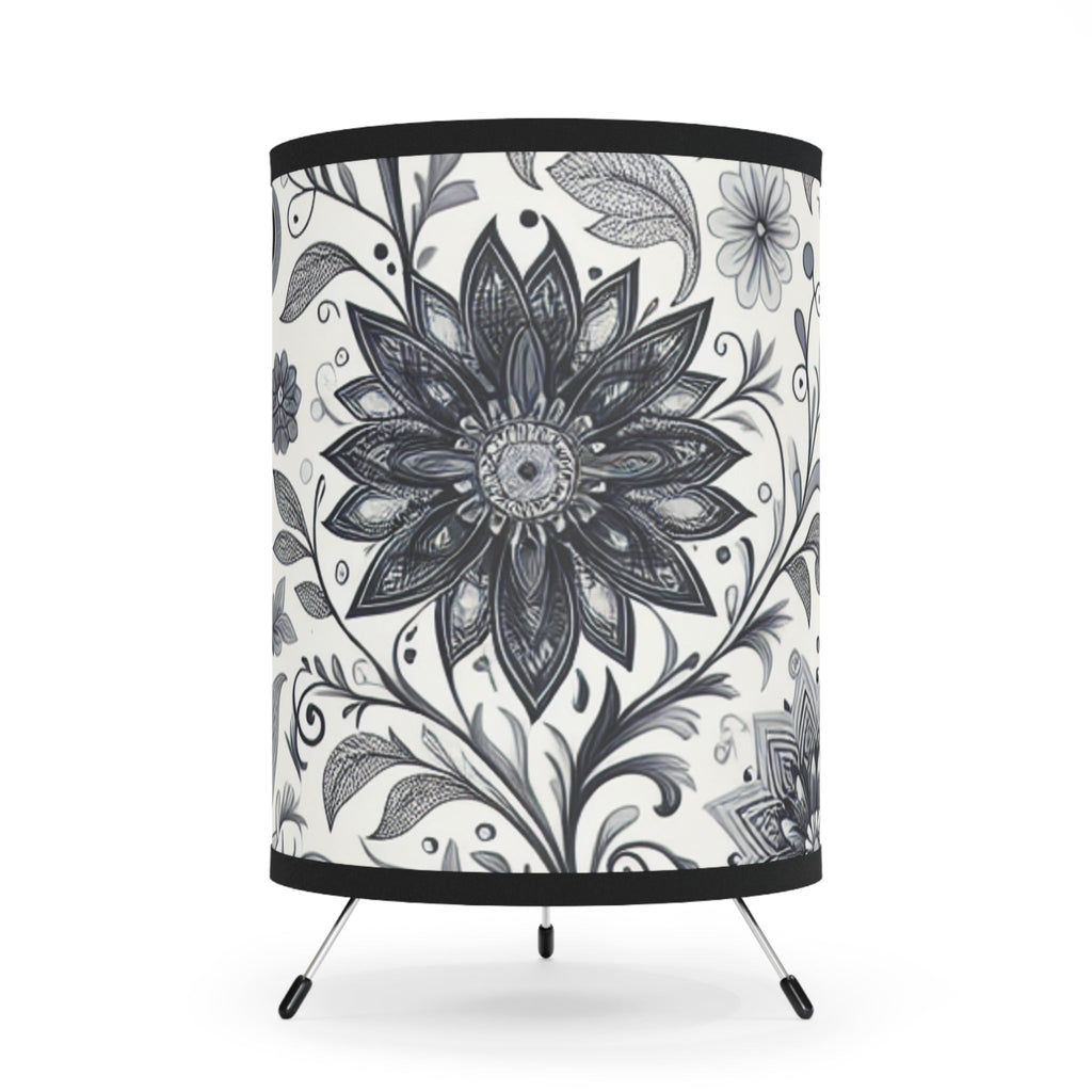 Floral Tripod Floor Lamp for Modern Living Room Decor