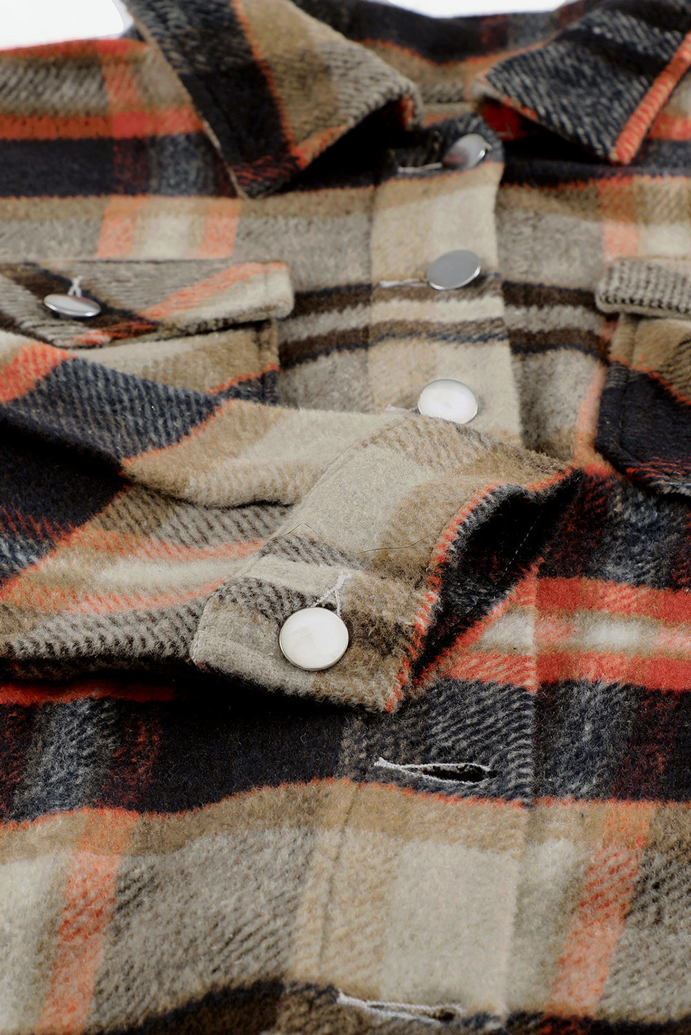 Brown Plaid Flannel Shacket | Button-Up Long Sleeve