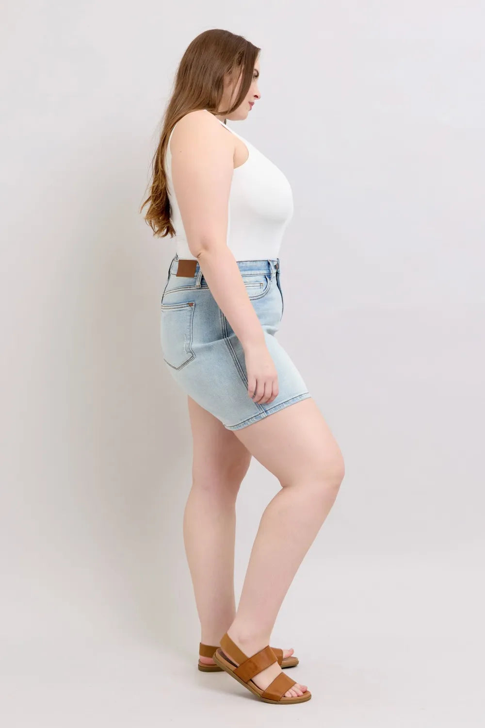 Judy Blue 2 Button Denim Shorts with Pockets