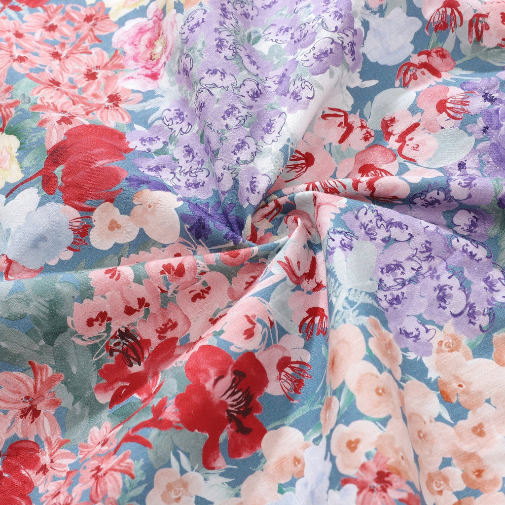 Men's Floral Print Cotton Short Sleeve Hawaiian Shirt Vacation Top