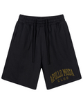 Men's Heavyweight Cotton Sweat Shorts in Black and Gold