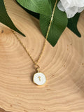 Gold Necklace 16K White Cross Pendant