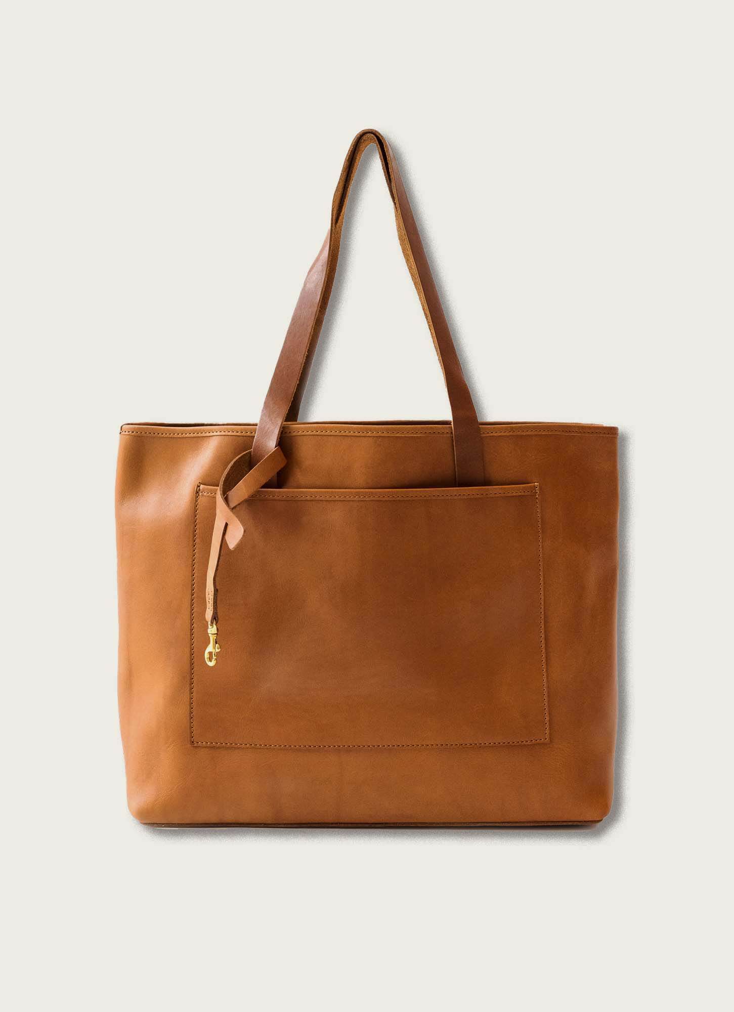 Oversized Leather Tote Bag for Work or Travel