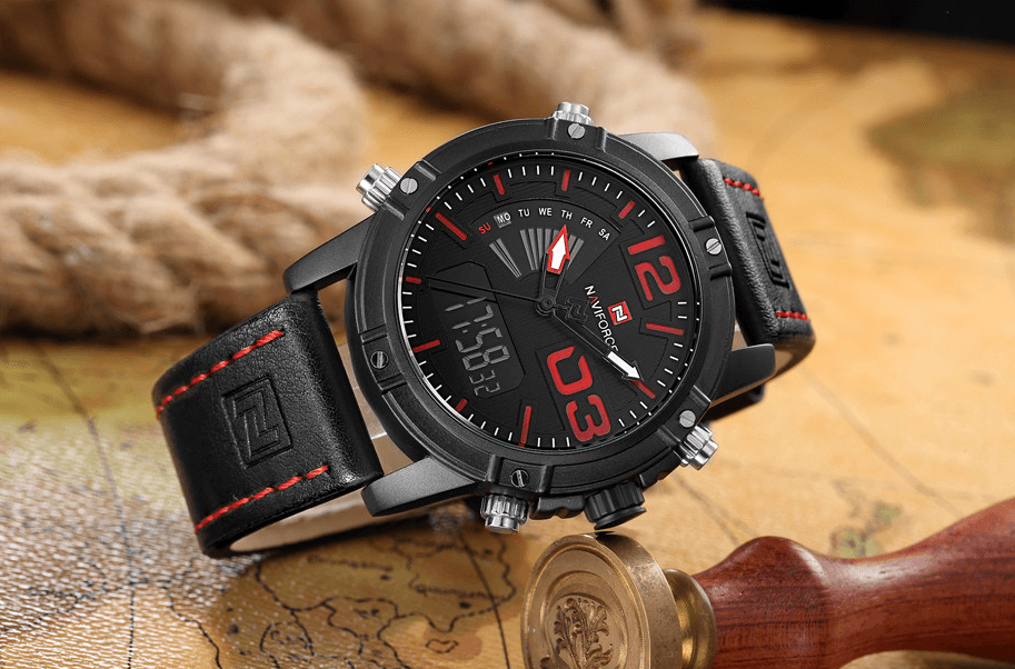 Multifunction Digital Analog Sports Watch with Alarm & Stopwatch