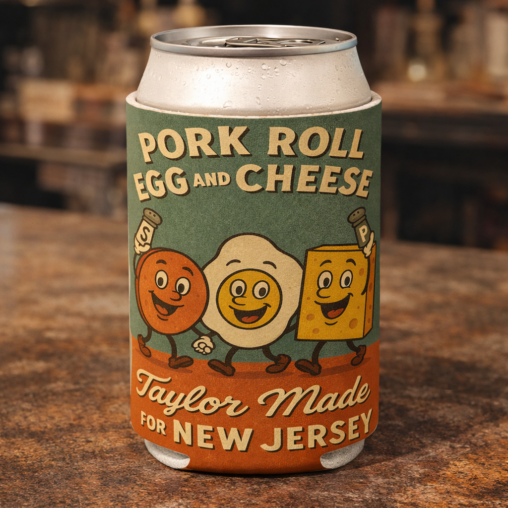 Pork Roll Egg and Cheese Taylor Made Can Cooler - Jersey Style